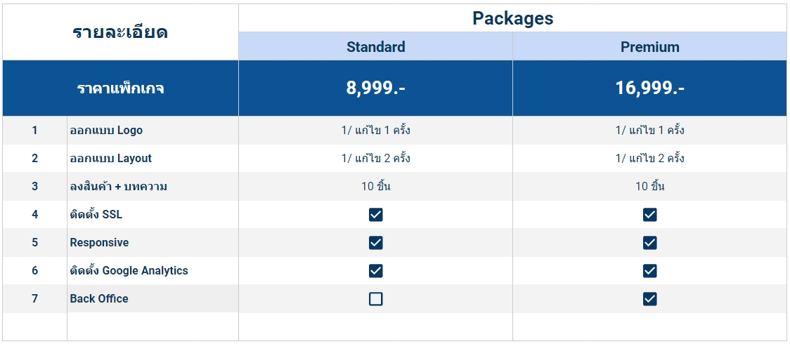 ราคาบริการ รับทำเว็บไซต์ WordPress